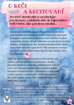 Workshop o umeleckom prednese v Divadle Viola pre žiakov 5. a 6. ročníka 2025
